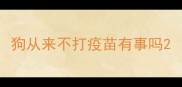 狗从来不打疫苗有事吗