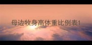 母边牧身高体重比例表