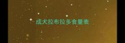 成犬拉布拉多食量表