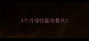 3个月德牧能吃骨头