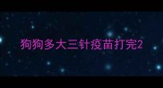 狗狗多大三针疫苗打完