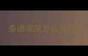 泰迪滚屎怎么处理