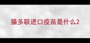 猫多联进口疫苗是什么