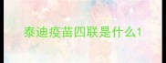 泰迪疫苗四联是什么