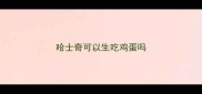 哈士奇可以生吃鸡蛋吗