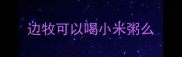 边牧可以喝小米粥么