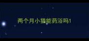 两个月小猫能药浴吗