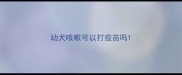 幼犬咳嗽可以打疫苗吗