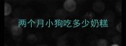 两个月小狗吃多少奶糕