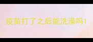 疫苗打了之后能洗澡吗