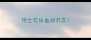 哈士奇体重标准表