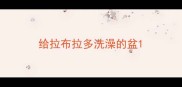 给拉布拉多洗澡的盆