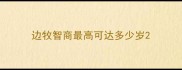 边牧智商最高可达多少岁