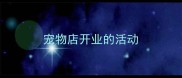 宠物店开业的活动