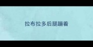 拉布拉多后腿蹦着