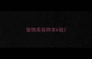 宠物美容师本b级