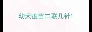 幼犬疫苗二联几针