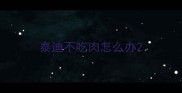泰迪不吃肉怎么办