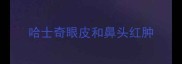 哈士奇眼皮和鼻头红肿