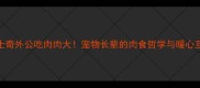 哈士奇外公吃肉肉大宠物长辈的肉食哲学与暖心互动