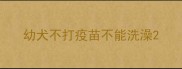幼犬不打疫苗不能洗澡