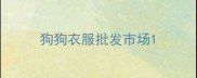 狗狗衣服批发市场