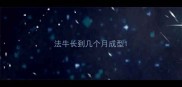 法牛长到几个月成型