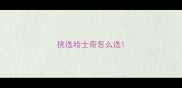 挑选哈士奇怎么选
