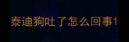 泰迪狗吐了怎么回事