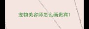 宠物美容师怎么画贵宾