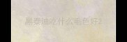 黑泰迪吃什么毛色好