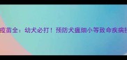 宠物四联疫苗全幼犬必打预防犬瘟细小等致命疾病接种指南