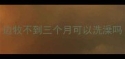 边牧不到三个月可以洗澡吗