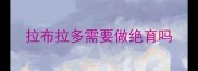拉布拉多需要做绝育吗