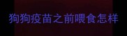狗狗疫苗之前喂食怎样