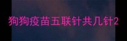 狗狗疫苗五联针共几针