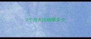 3个月大比格喂多少