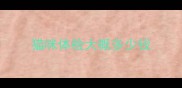 猫咪体检大概多少钱