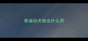 泰迪幼犬驱虫什么药