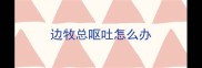 边牧总呕吐怎么办