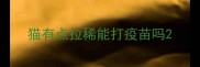猫有点拉稀能打疫苗吗