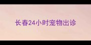 长春24小时宠物出诊