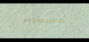 两个月大的边牧可以吃