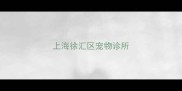 上海徐汇区宠物诊所