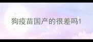 狗疫苗国产的很差吗