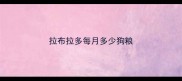 拉布拉多每月多少狗粮