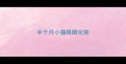 半个月小猫眼睛化脓