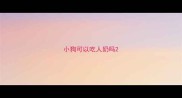 小狗可以吃人奶吗