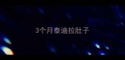 3个月泰迪拉肚子