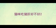 猫咪吃猪肝好不好